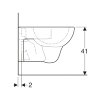 Geberit wandcloset, type Renova, diepspoel, pijp kort, 340 x 355 x 540 mm, glans wit 