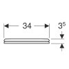 Geberit closetzitting, Bambini, voor kinderen, 34 x 40 cm, deksel, rvs scharnier, montage onder, wit 