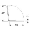 Geberit closetzitting, Bambini, voor kinderen, 34 x 40 cm, deksel, rvs scharnier, montage onder, wit 
