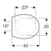 Geberit closetzitting, Bambini, voor kinderen, 34 x 40 cm, deksel, rvs scharnier, montage onder, wit 