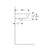 Geberit Renova fontein, rond, waskom, keramiek, 500 x 400 x 173 mm, wit 