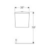Geberit opbouwspoelreservoir, type Renova, drukknop, zij-inlaat, 380 x 365 x 163 mm, wit 