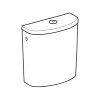 Geberit opbouwspoelreservoir, type Renova, drukknop, zij-inlaat, 380 x 365 x 163 mm, wit 