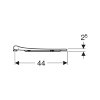 Geberit closetzitting, type 300 Comfort, 36 x 45cm, rvs scharnier, montage boven, MIVA, antibact wit 