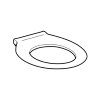 Geberit closetzitting, type 300 Comfort, 36 x 45cm, rvs scharnier, montage boven, MIVA, antibact wit 