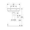Geberit wastafel, type 300 basic, 600 x 400 x 195 mm, compact, rechthoek, kraangat midden, wit 