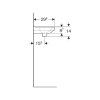 Geberit fontein, type 300 basic, 400 x 250 x 150 mm, rechthoek, kraangat midden, wit 