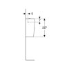 Geberit opbouwspoelreservoir, type 300 basic, drukknop, verhoogd closet, onderinlaat, wit 
