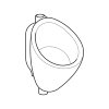 Geberit 300 urinoir, boveninlaat, afvoer vloer, 525 x 350 x 400 mm, wit 