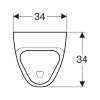 Geberit 300 urinoir, achterinlaat, afvoer achter/onder, 570 x 340 x 340 mm, wit 