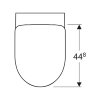 Geberit wandcloset, type 280 Basic, diepspoel, pijp kort, 390x360x530mm, glans wit, zonder spoelrand 