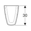 Geberit 300 Basic sifonkap, keramiek, 325 x 215 x 300 mm, wit (met bevestigingsmateriaal) 