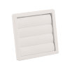 Nedco ventilatierooster, vlak model, beweegbare lamellen, 125 mm, wit 