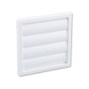 Nedco ventilatierooster, vlak model, beweegbare lamellen, 150 mm, wit 