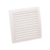 Nedco ventilatierooster, vaste lamellen, abs, 125 mm, wit 