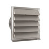 Nedco ventilatierooster, rvs 304, type Eco+, spie, met vaste lamellen en terugslagklep, 180 mm 