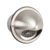 Nedco bolrooster met grofmazig gaas en terugslagklep, rvs 304, 125 mm 
