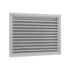 Nedco ventilatierooster, aluminium, vaste lamellen, 400 x 400 mm, geanodiseerd 