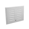 Nedco inspectierooster met slot, staal, 400 x 300 mm, pergamon 