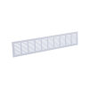 Nedco plintrooster, aluminium, 500 x 100 mm, wit 