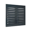 Nedco schoepenrooster, type Heavy Bold, aluminium, grote schoepen, vlak, opbouw, 500 x 500 mm 