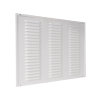 Nedco schoepenrooster met kader en gaas, aluminium, 500 x 400 mm, wit 