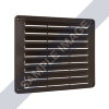 Nedco schoepenrooster, pp, 250 x 200 mm, met gaas, bruin 