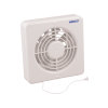 Nedco ventilator, type CR150AP, automatisch sluitende lamellen, trekkoord, wit 