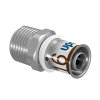 Uponor draad koppeling, S-Press Plus, messing vertind, buitendraad x pers, Kiwa, 3/8" x 16 mm 
