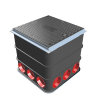 PowerCast trekput, Modula, 450 x 450 x 450 mm, B125 Vlak 