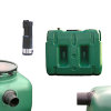 Regenwatertank, incl. drukpomp set, pe, 2000 liter, 202 x 88 x 165 cm, bovengronds 
