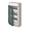 ABB opbouw verdeelkast, Mistral65, 36 modules, 3 rijen, transparante deur, IP65, GWT750, RAL7035 