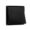 Nedco gevelrooster, rvs, met grofmazig gaas, spie, &Oslash; 125 mm, zwart 