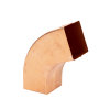 Hwa bocht 72°, roodkoper, vierkant, mof x spie, 80 x 80 mm