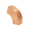 Hwa bocht 72°, roodkoper, vierkant, mof x spie, 80 x 80 mm
