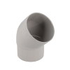 Nicoll Techtan Fallrohr-Bogen 45°, PVC, Klebemuffe x red. Spitzende, hellgrau, RAL 7047, 80 mm