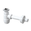 McAlpine bekersifon, met muurbuis, rozet, plug en stop, pp, wit, 70 x 40 mm