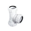 McAlpine verloop T-stuk 90°, 3x klem, pp, wit, 40 x 25 x 40 mm 