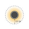 Lightpro led wandlamp, type Polaris 