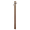 Aquapoint Wassersäule, Aluminium, Mod. Triangle, 2 Wasserhähne, Schlauchhalter, h = 120 cm, grau 