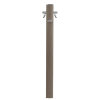 Aquapoint Wassersäule, Aluminium, Mod. Totem, 2 Wasserhähne, Schlauchhalter, h = 120 cm, grau 