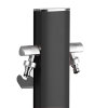 Aquapoint waterzuil, aluminium, model totem, 2 tapkranen, slangbeugel, h = 120 cm, zwart 