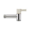 Aquajet tapkraan, waterbesparend, eco, messing verchroomd, ½" x ¾", 1 uitloop, witte hendel 