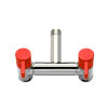 Aquajet tapkraan, waterbesparend, eco, messing verchroomd, ½" x ¾", 2 uitlopen, rode hendel 