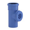 Valsir Triplus HT Reinigungsrohr m. Schraubverschluss, Manschette x Spitzende, PP, blau, 250 mm 