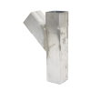 Hwa T-stuk 45°, zink, vierkant, 2x mof / 1x spie, 80 x 80 mm 