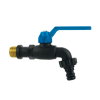 Tapkraan, polyamide, 20 bar, kunststof wartel en tule, ½" buitendraad x slangwartel 