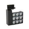 Adurolight® Premium Quality Line led railspot, Pluto, zwart, 20 W, 3000 K, non flicker 