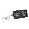 Adurolight® Premium Quality Line LED-Einbauspot, Wells, schwarz, 2x 15 W, 3000 K, flimmerfrei 