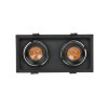 Adurolight® Premium Quality Line LED-Einbauspot, Wells, schwarz, 2x 15 W, 3000 K, flimmerfrei 